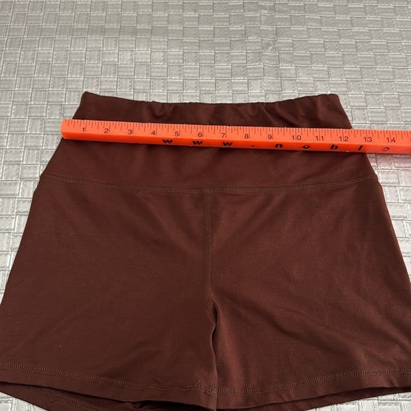 Reformation EcoStretch High-Waist Bike Shorts - Brown, Size M - Picture 6 of 9